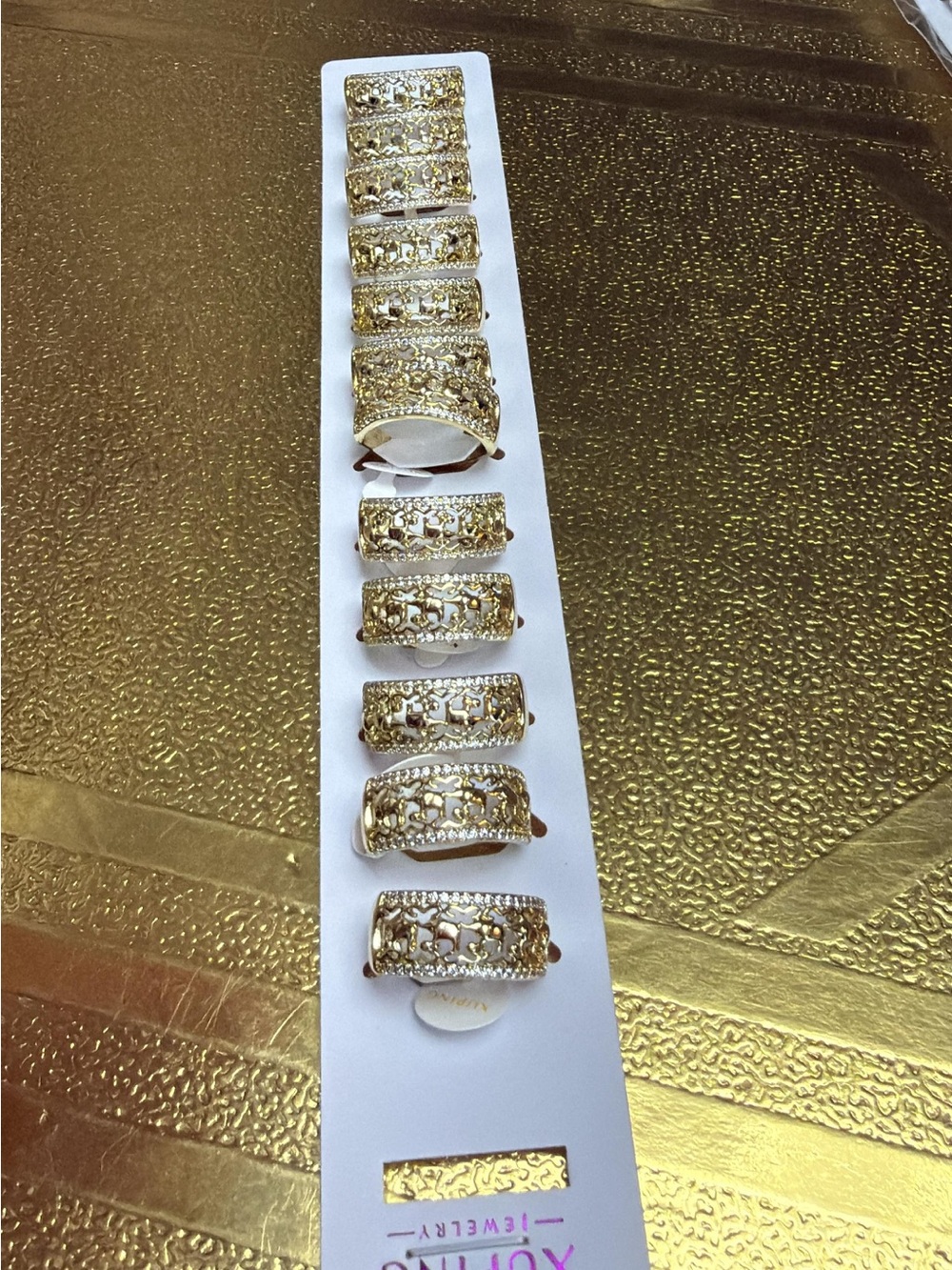 Women gold plated rings